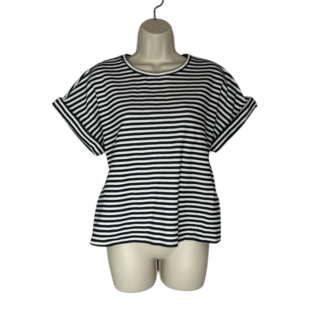 Express Black and White stripes Boxy top size S
